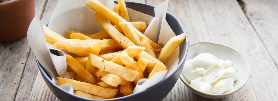 Gezonde frietjes uit de friteuse